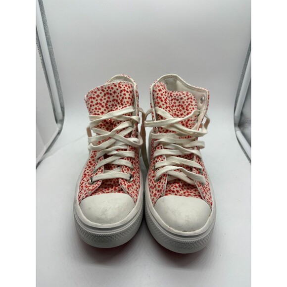 Converse Move Platform Hi Poppy Floral Women's Size 6.5 Ivory Red A03342C Shoes - Picture 7 of 11
